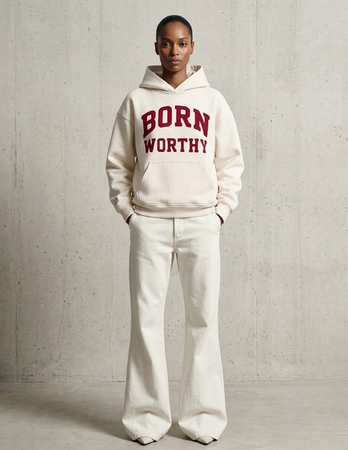 Collegiate Luxe Hoodie | Off White