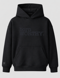 born WORTHY. Luxe Signature Hoodie - black/black