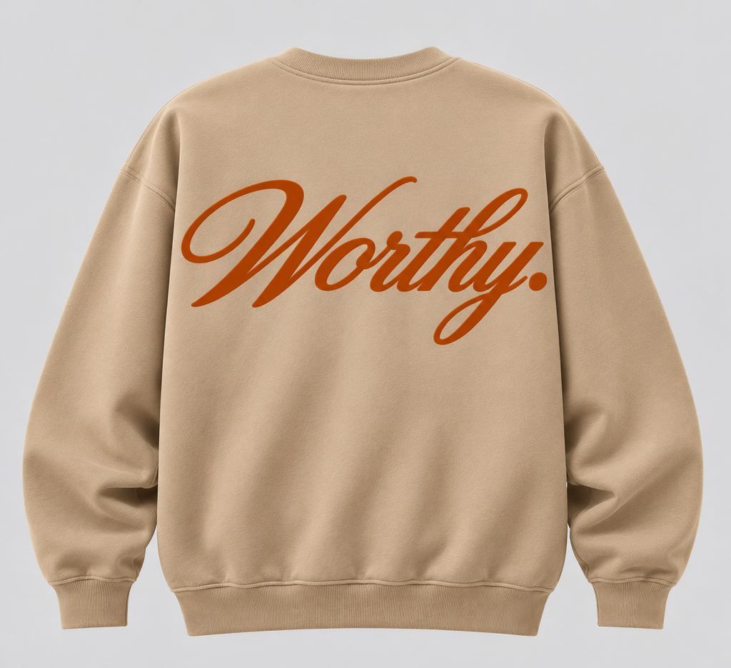 Script Crewneck - Tan