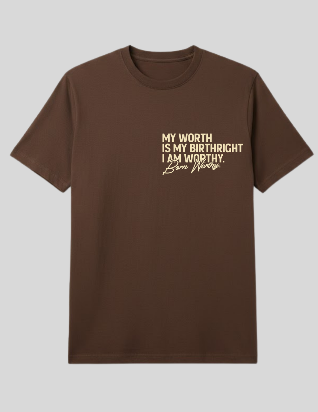 born WORTHY. Paisley Luxe Tee - Brown