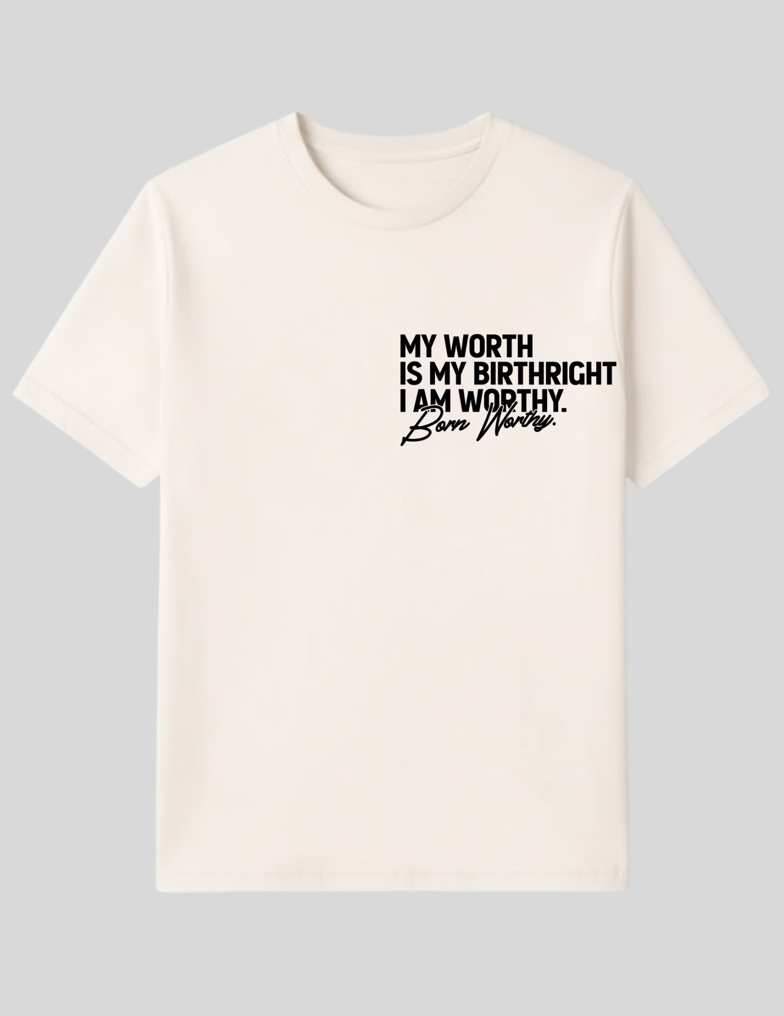 born WORTHY. Paisley Luxe Tee - off white