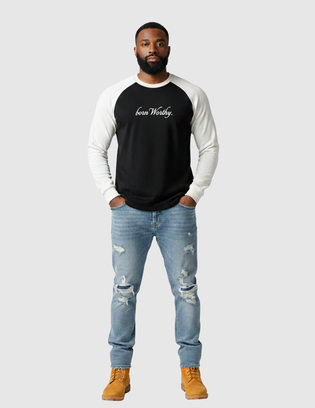 born WORTHY. Script Luxe Thermal - black