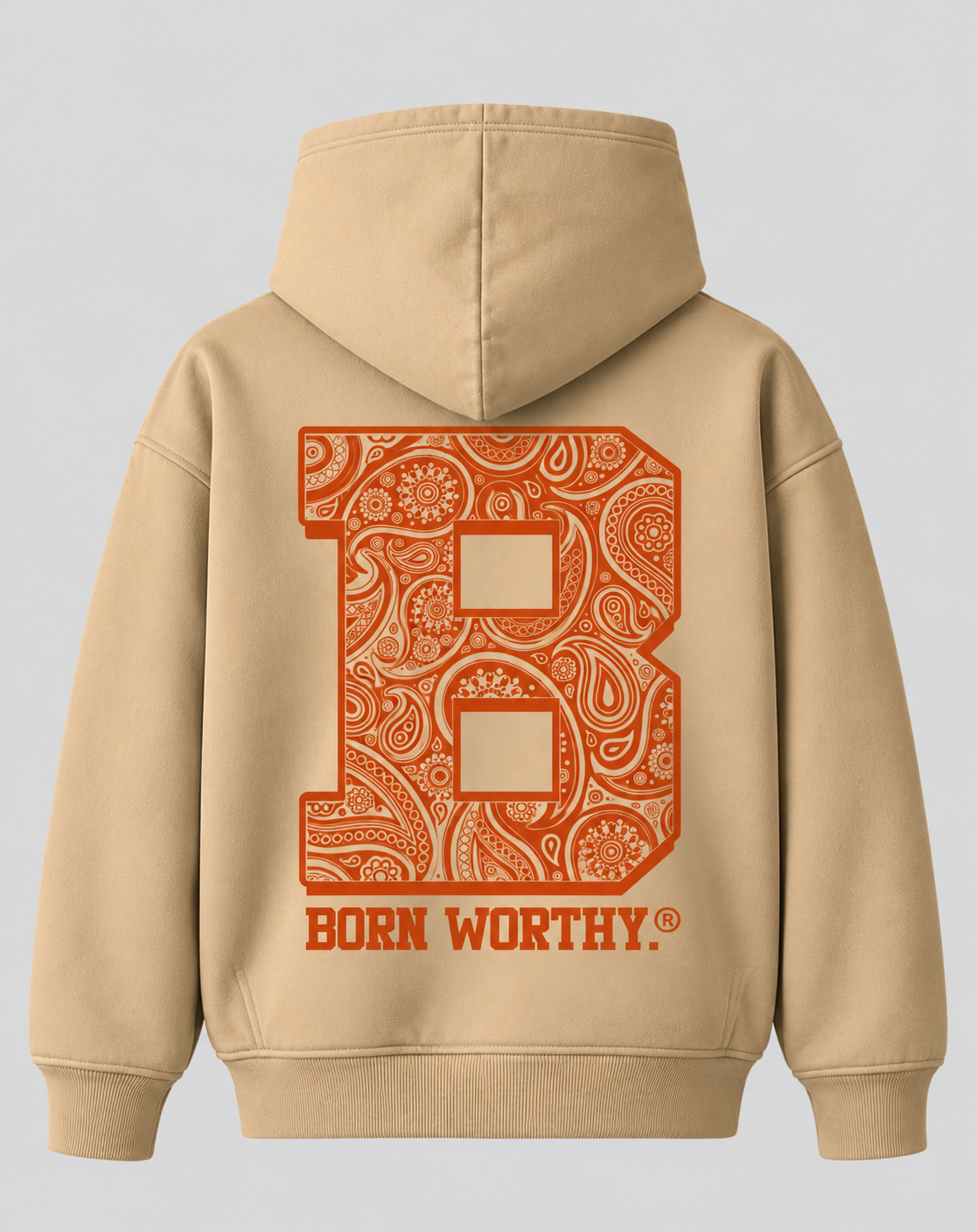 Birthright Paisley Luxe Hoodie| Tan