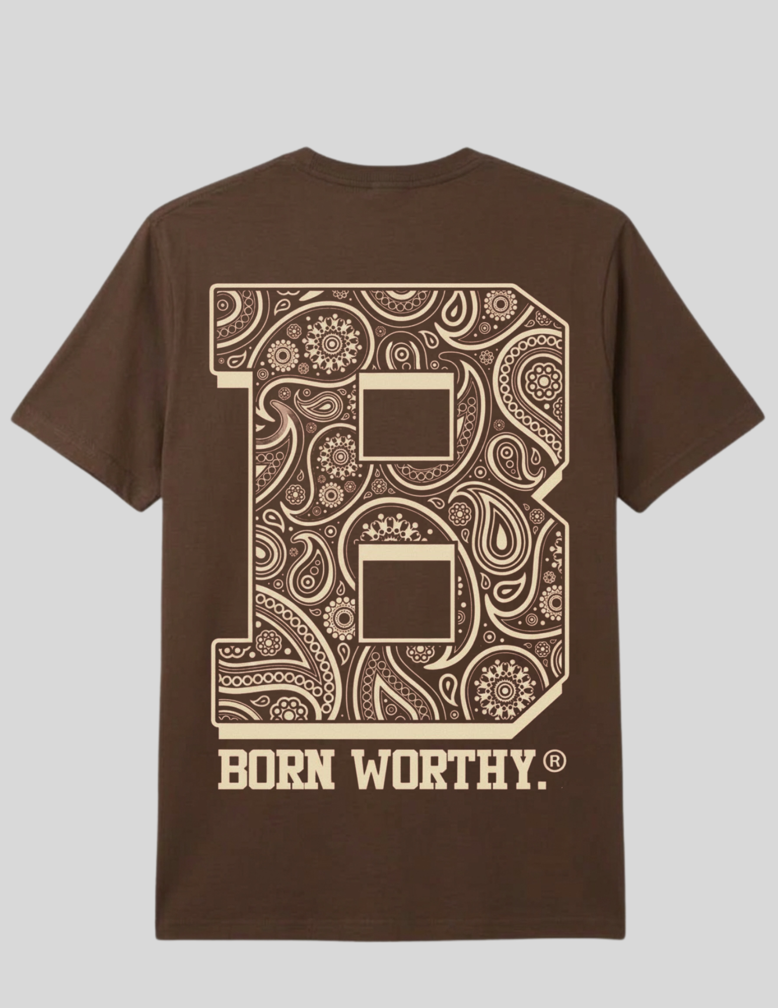 born WORTHY. Paisley Luxe Tee - Brown