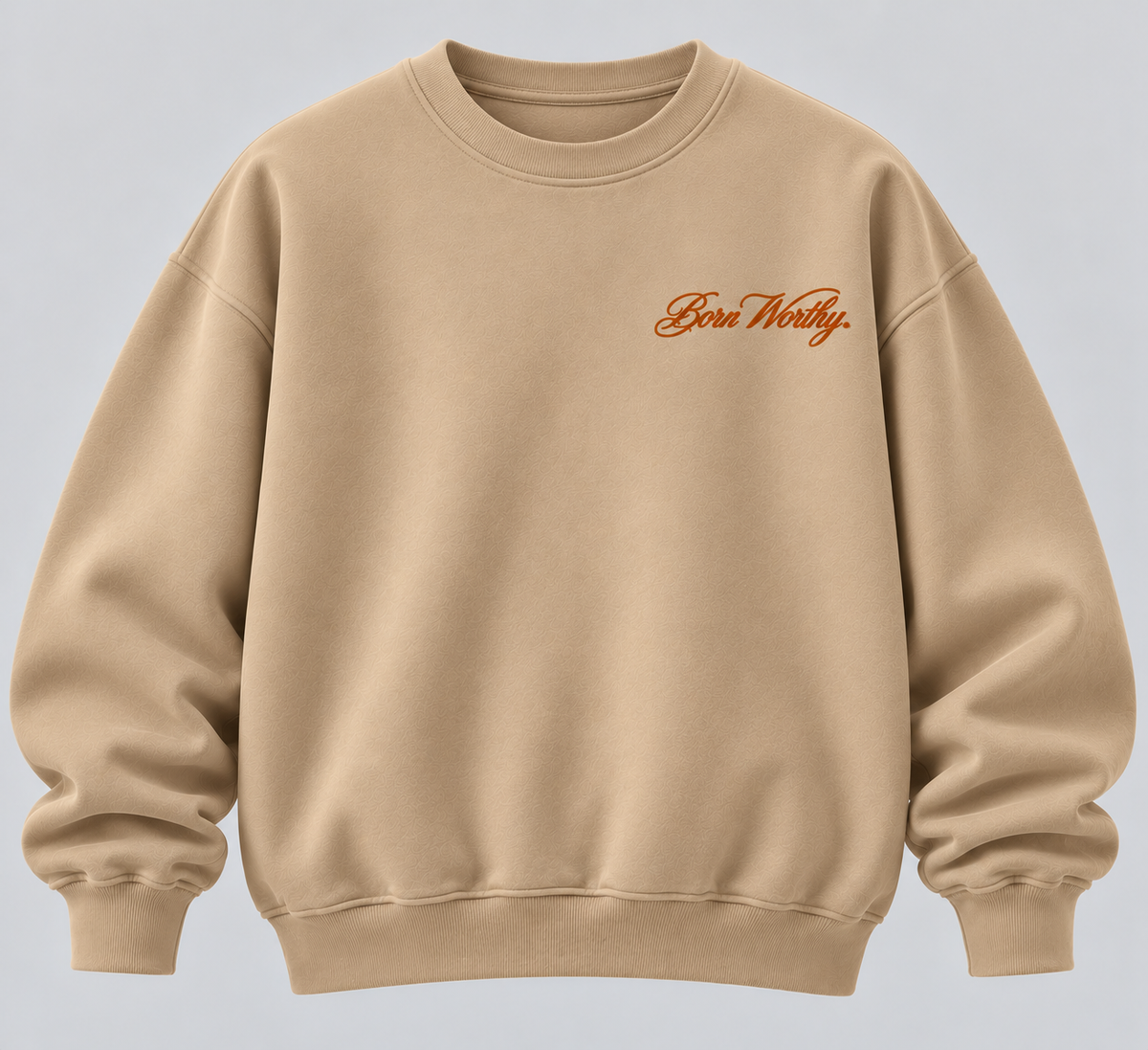 Script Crewneck - Tan