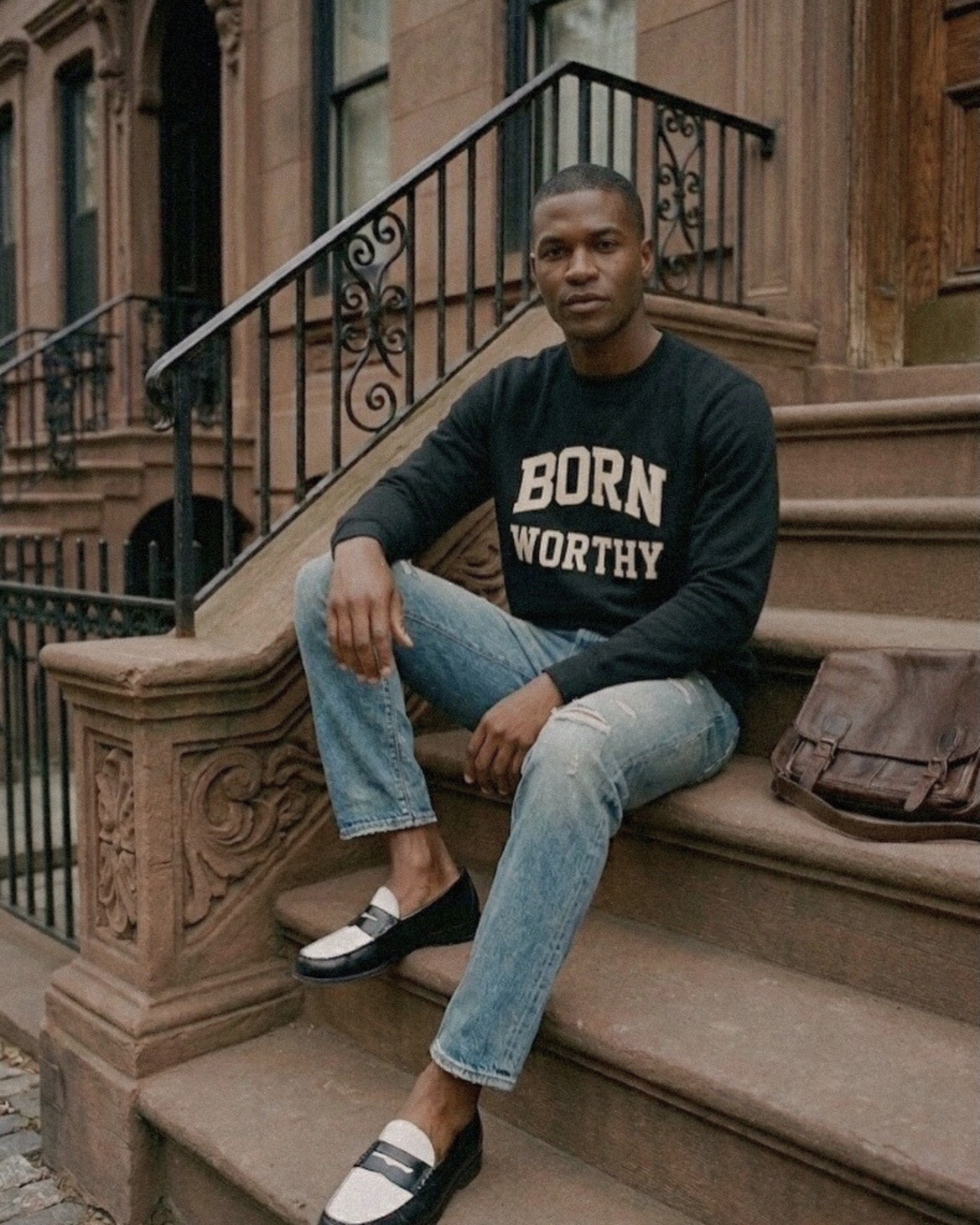 Collegiate Luxe Sweatshirt| Onyx